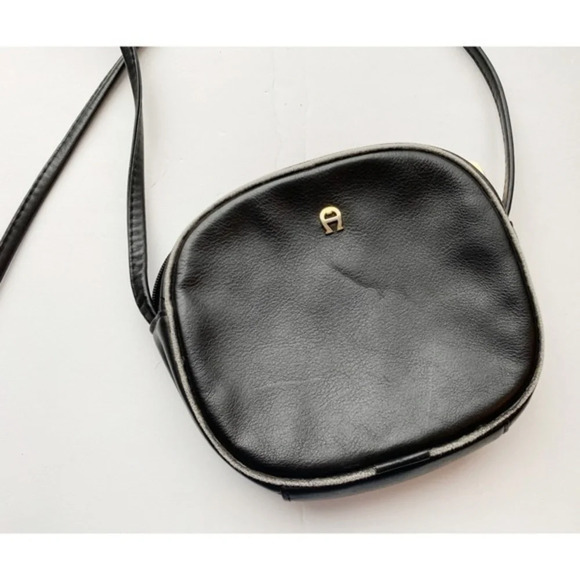 Etienne Aigner • Black Leather-Style Crossbody Purse - Picture 1 of 6